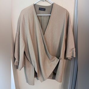 Women's Tan Wrap Jacket
